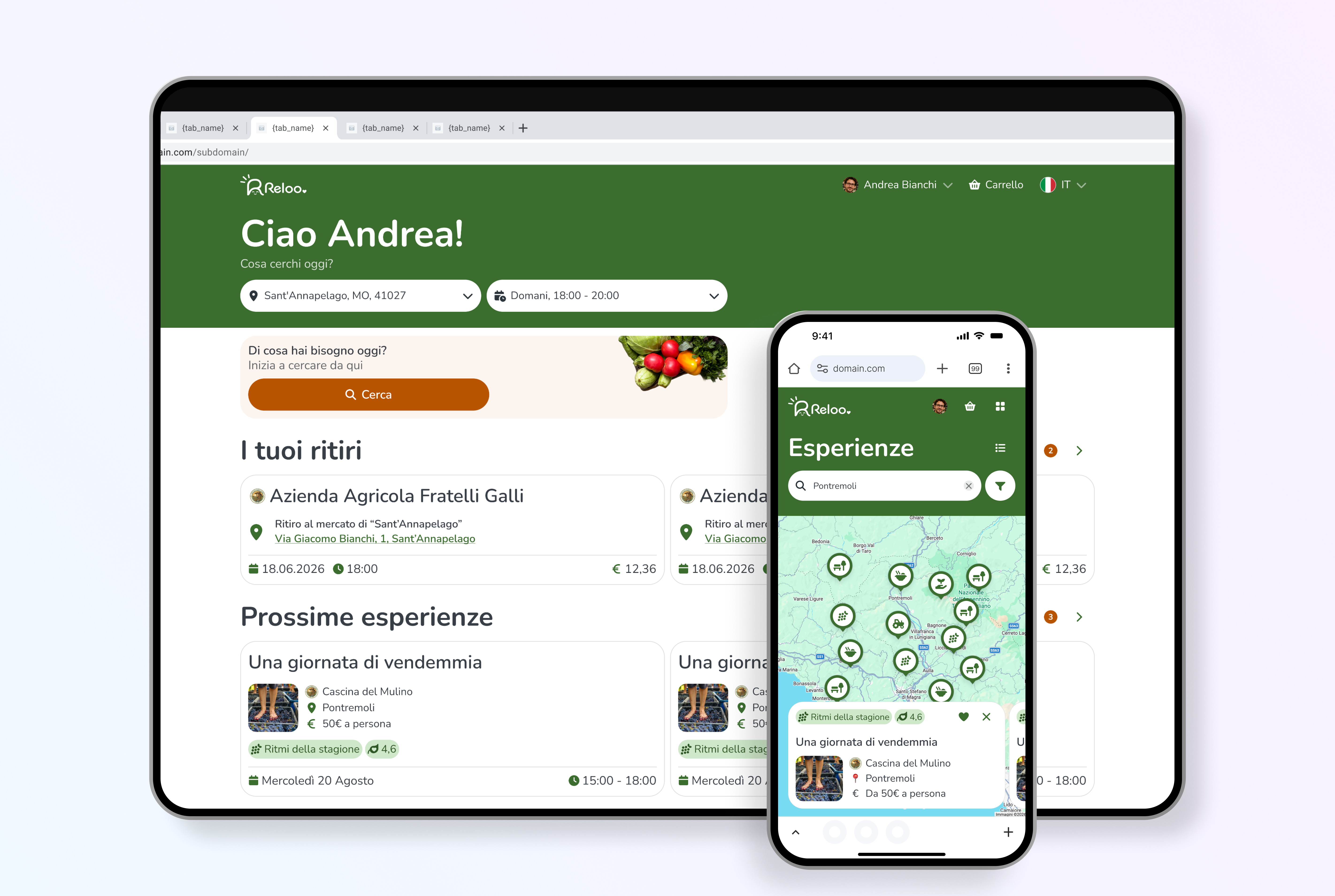 desktop and mobile mockup presentation